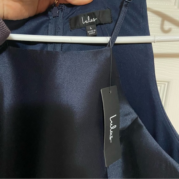 Lulu’s NWT Broadway Show Navy Blue High-Low Maxi Dress Gown Large - Picture 12 of 15